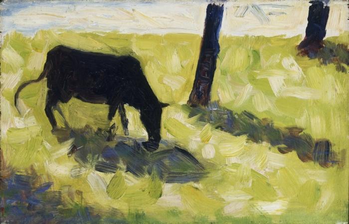 Georges Seurat Vache noire dans un Pre oil painting picture